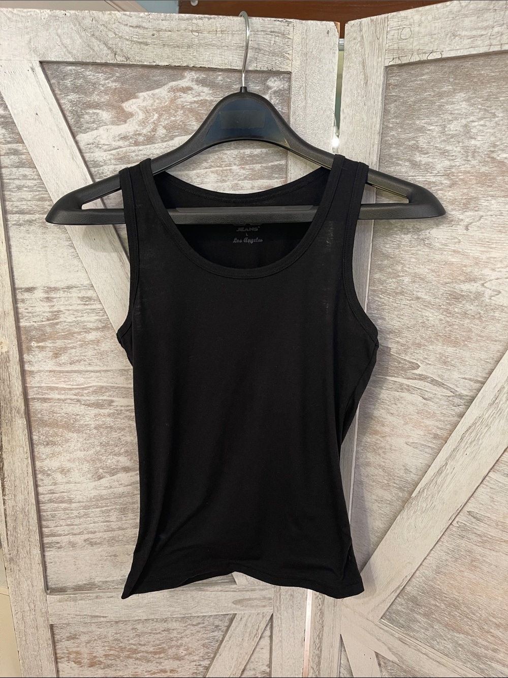 GLO jeans Black Scoop Neck Tank Top